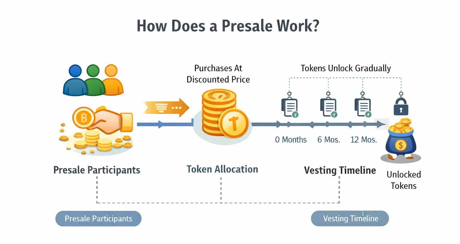 How Does a Presale Work? - Participants, Token Allocation, and Vesting Timeline